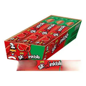 Lucas Skwinklote Watermelon Flavor Sweet and Sour Candy Strip, 1.41oz - 6 Pieces Pack for Treats, Snack, Parties, Piñatas mexican candy Bonbon